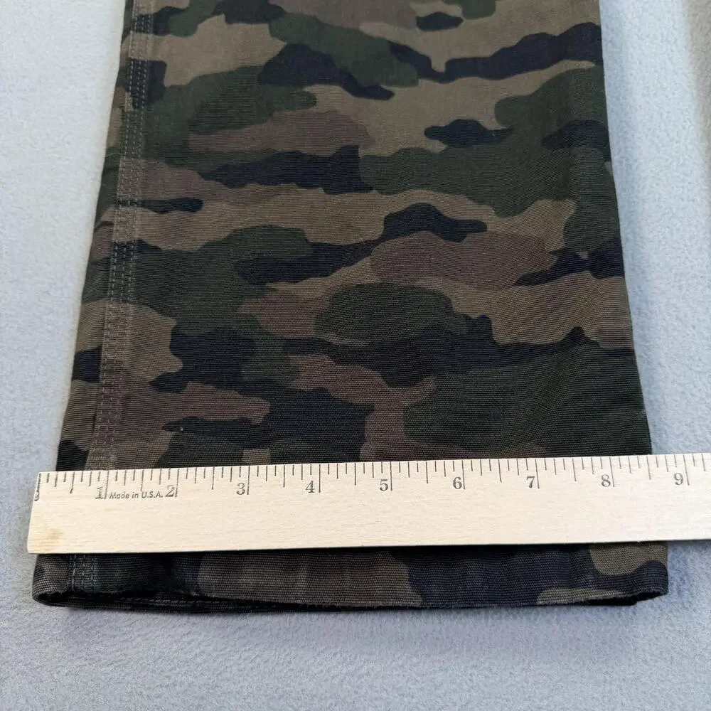 Duluth Trading Co Pants Mens 34x32 Green Camo Flex Fire Hose Cargo Workwear